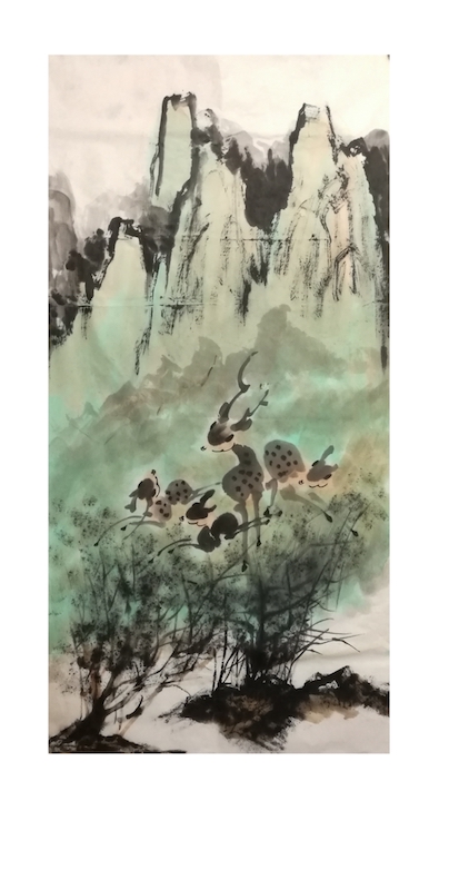 中国第一画鹿人徐枝贵作品欣赏