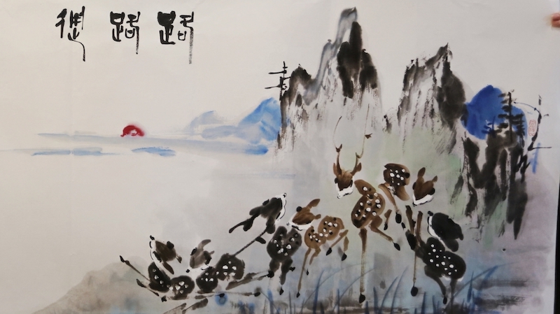 中国第一画鹿人徐枝贵作品欣赏